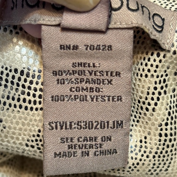 Sharon Young Ivory & Gray Animal Print belted jacket w/ front pockets size M - Picture 6 of 12